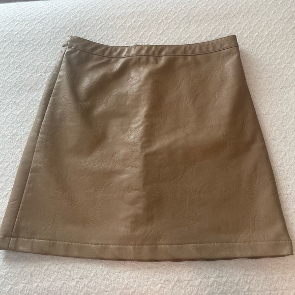 Wishlist Dresses & Skirts - Wishlist Apparel tan vegan leather skirt medium